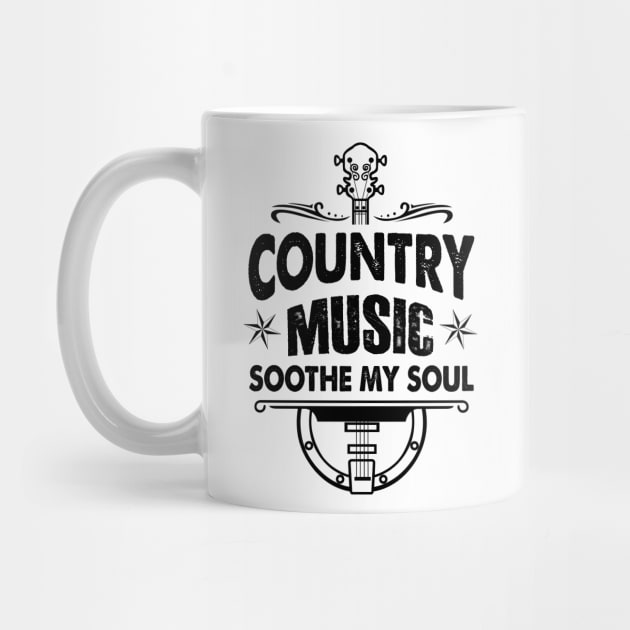 Country Music Soothe The Soul Guitar by AnnetteNortonDesign